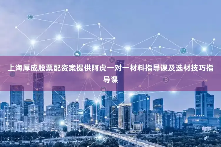 上海厚成股票配资案提供阿虎一对一材料指导课及选材技巧指导课
